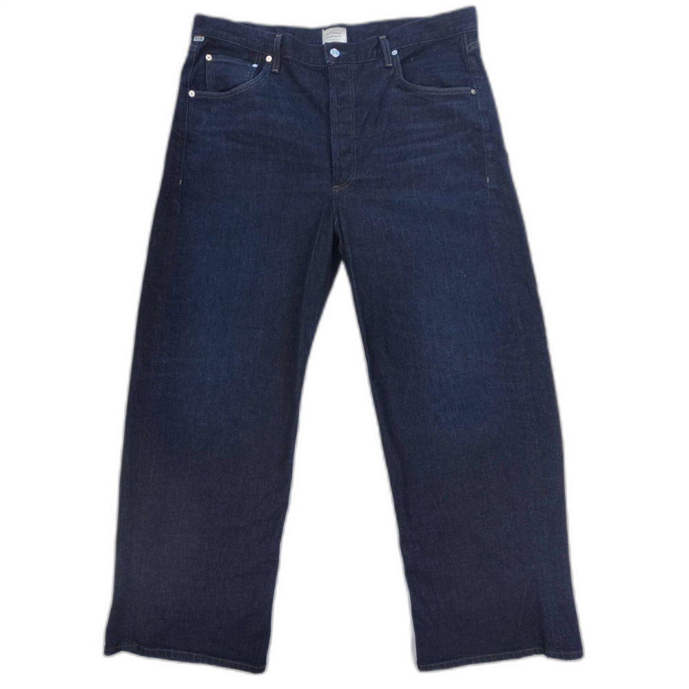 NEW Citizens of Humanity Ayla Baggy Jeans Wide Leg Barrel Minimal Clean Girl 34